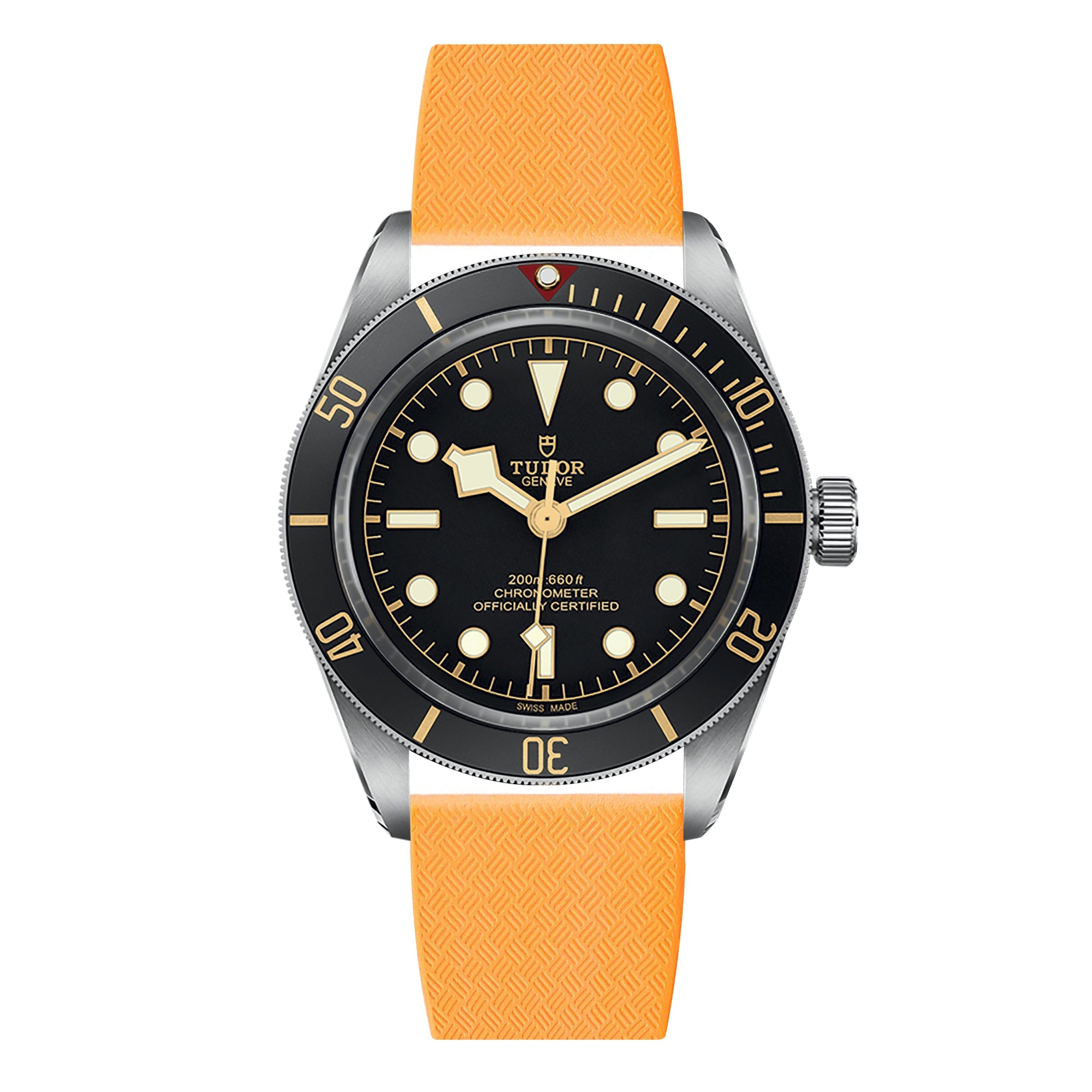 CTS Cut-to-Size FKM Rubber Watch Band for Tudor Black Bay 58 - Quick Release - Black (2435) - Elevate Your Style!