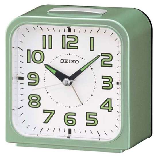 Seiko QHK025M/QHK025MN Green Alarm Clock - Exclusive to Singapore!