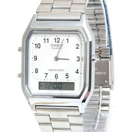 Casio Vintage Dual Time Watch - AQ-230A-7B: A Timeless Classic for Men
