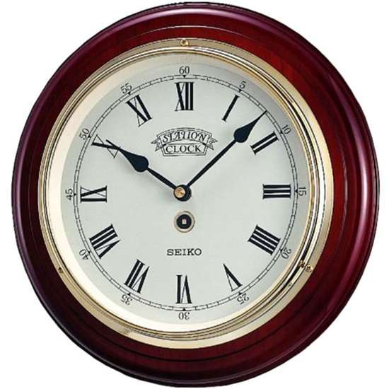 Seiko QXA144B Elegant Wooden Wall Clock - Exclusive to Singapore!