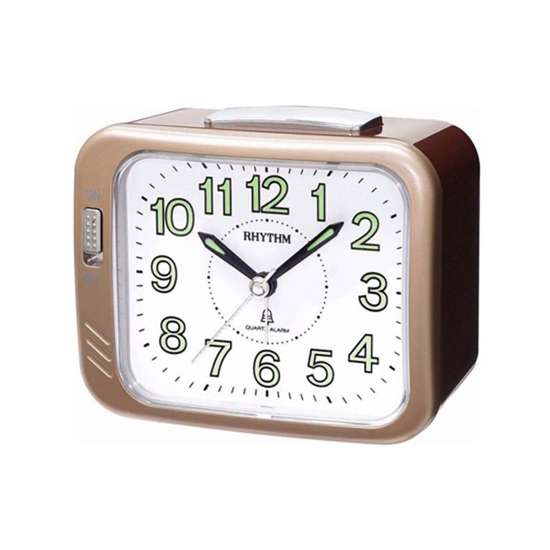 Rhythm CRA829NR13 Brown Bell Alarm Clock - Wake Up in Style!