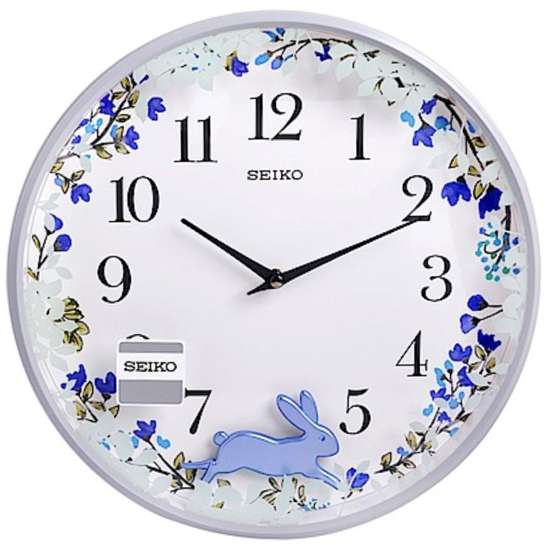 Seiko Floral Pendulum Wall Clock QXC238N/QXC238NN - Exclusive for Singapore!