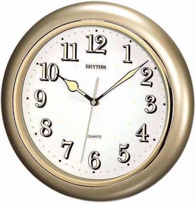 Rhythm Super Luminous Gold Wall Clock CMG710NR18