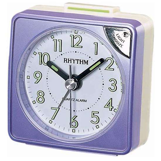 Rhythm CRE211NR12 Purple Alarm Clock - Exclusive to Singapore!