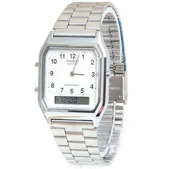 Casio Vintage Dual Time Watch - AQ-230A-7B: A Timeless Classic for Men