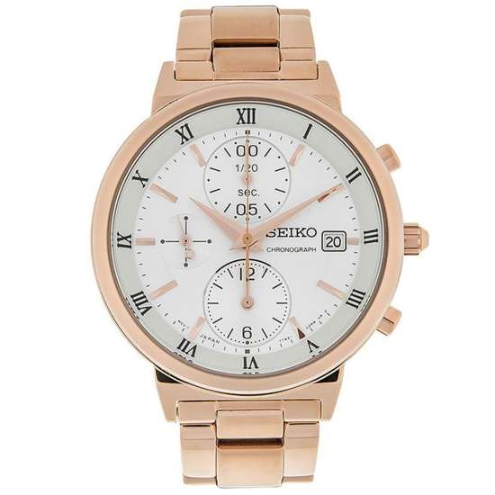 Seiko Women's Stunning Rose Gold Chronograph Watch SNDV34P1