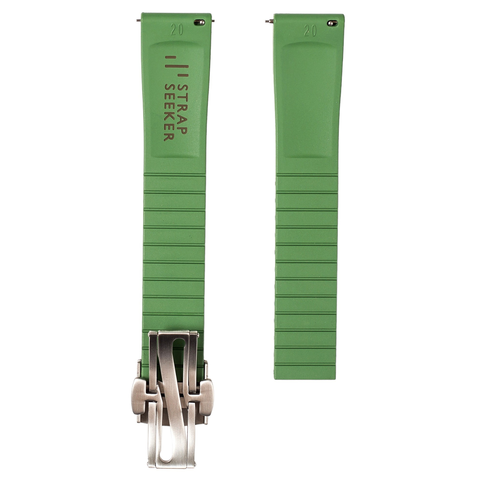 CTS Cut-to-Size FKM Rubber Watch Strap - Quick Release - Grey (2435) | Stylish & Durable