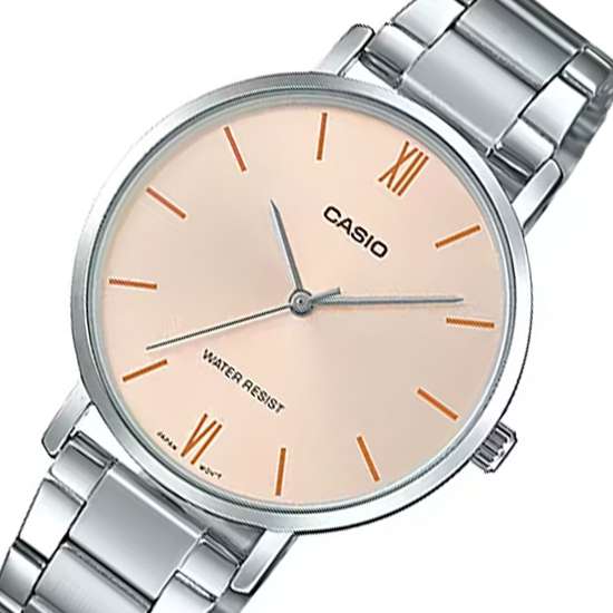 Gorgeous Casio Women's Quartz Pink Dial Watch - LTP-VT01D-4B