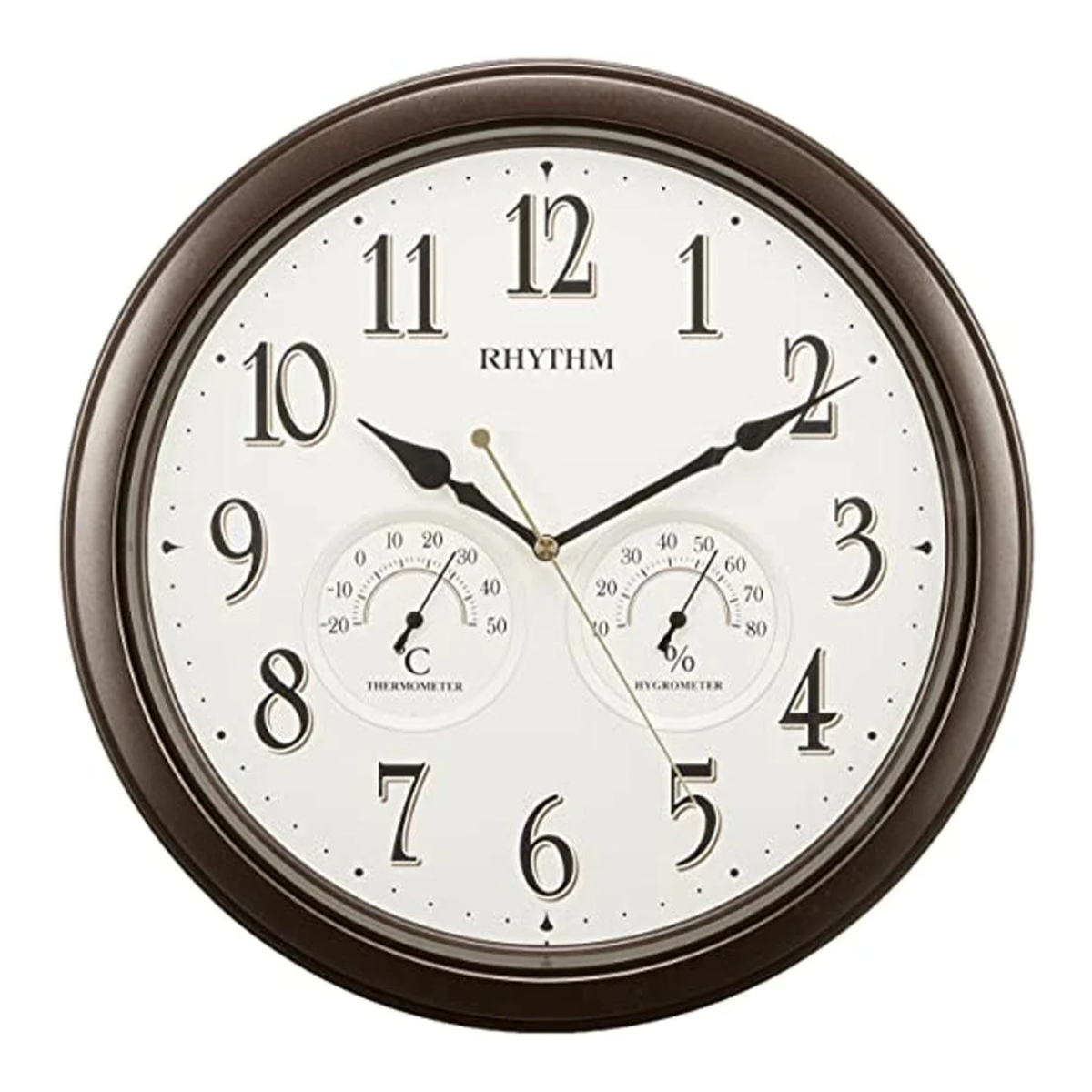 Rhythm 8MGA37SR06 Temperature & Humidity Wall Clock - Exclusive for Singapore!