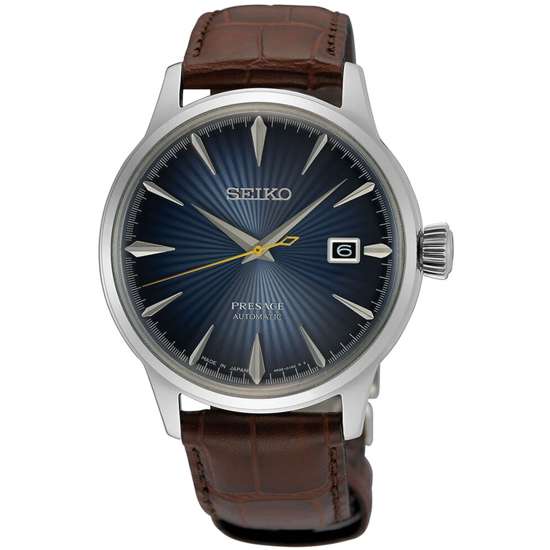 Seiko Presage SRPK15J1: Stunning Blue Dial Leather Men's Watch from Japan