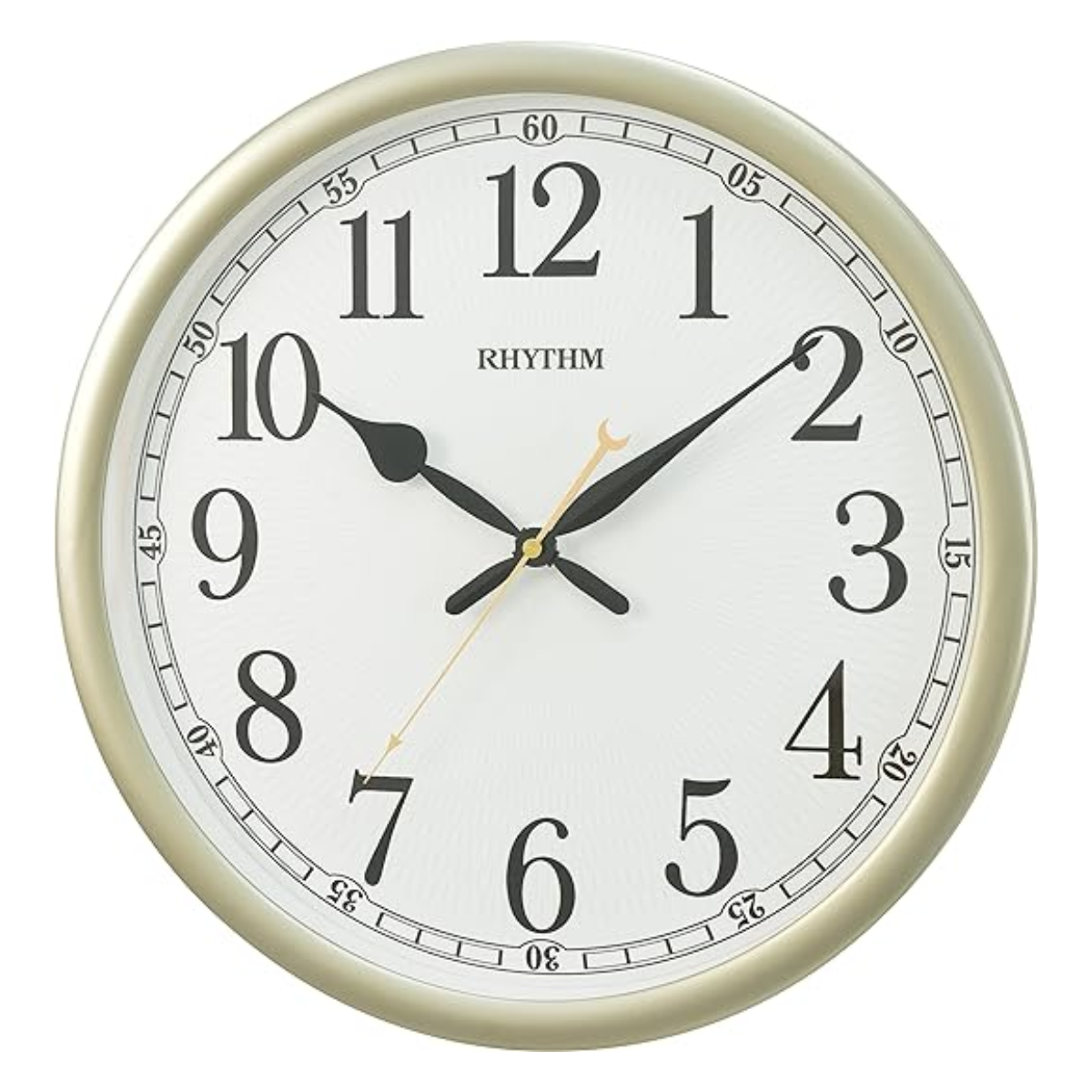 Rhythm CMG610NR18 Quartz Analog White Dial Wall Clock - Exclusive for Singapore!