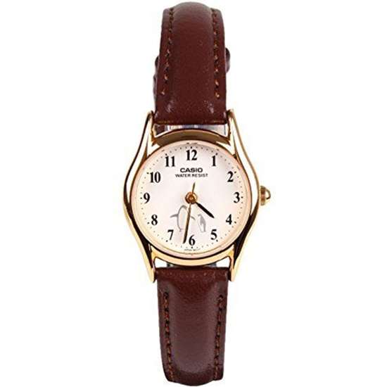 Casio Ladies Penguin Leather Watch - LTP-1094Q-7B6: A Charming Timepiece!