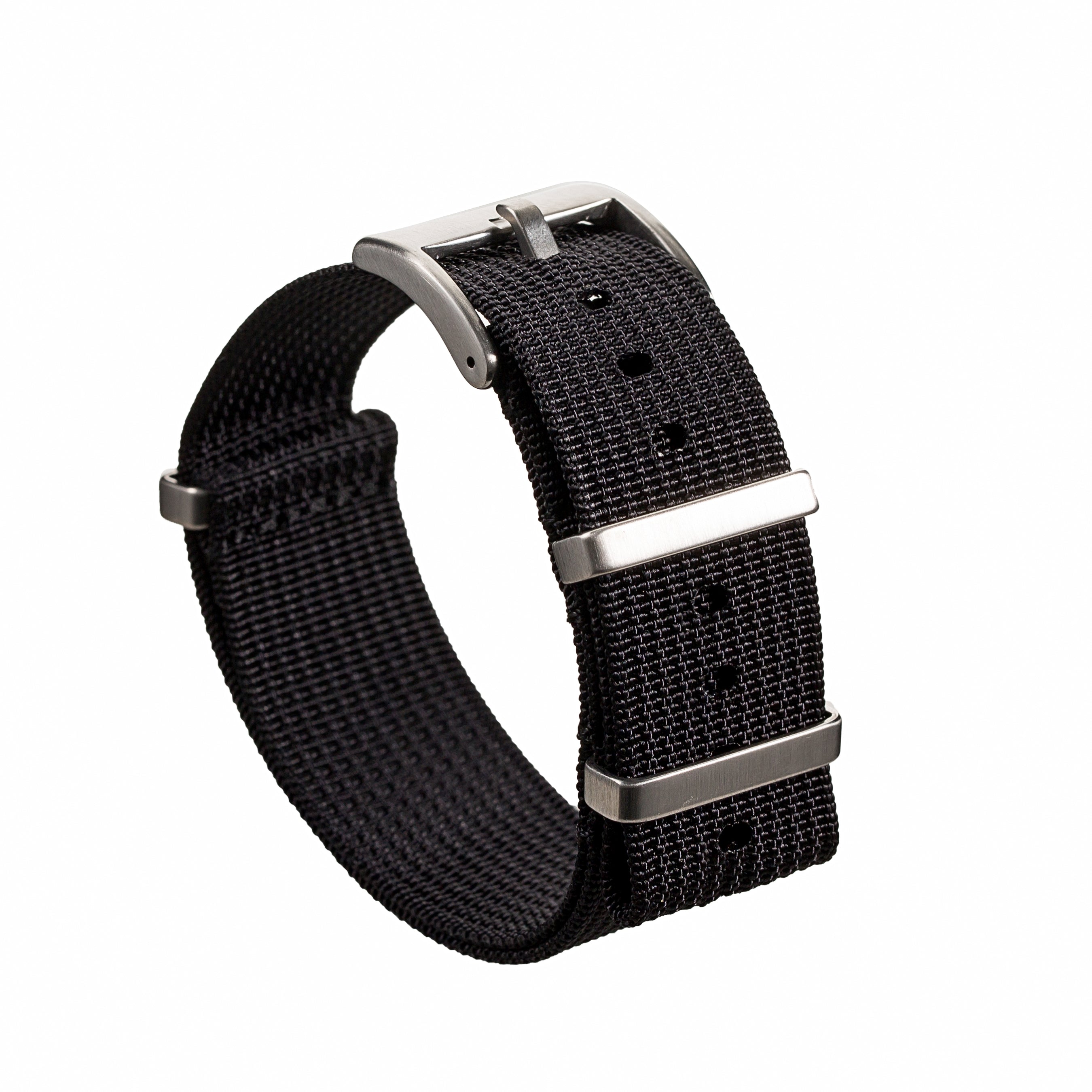 Vibrant Orange Ribbed Ballistic Nylon Watch Strap (2416) - Upgrade Your Timepiece Now!