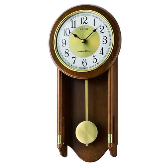 Seiko QXH073B Chiming Pendulum Wall Clock - A Timeless Addition to Your Home