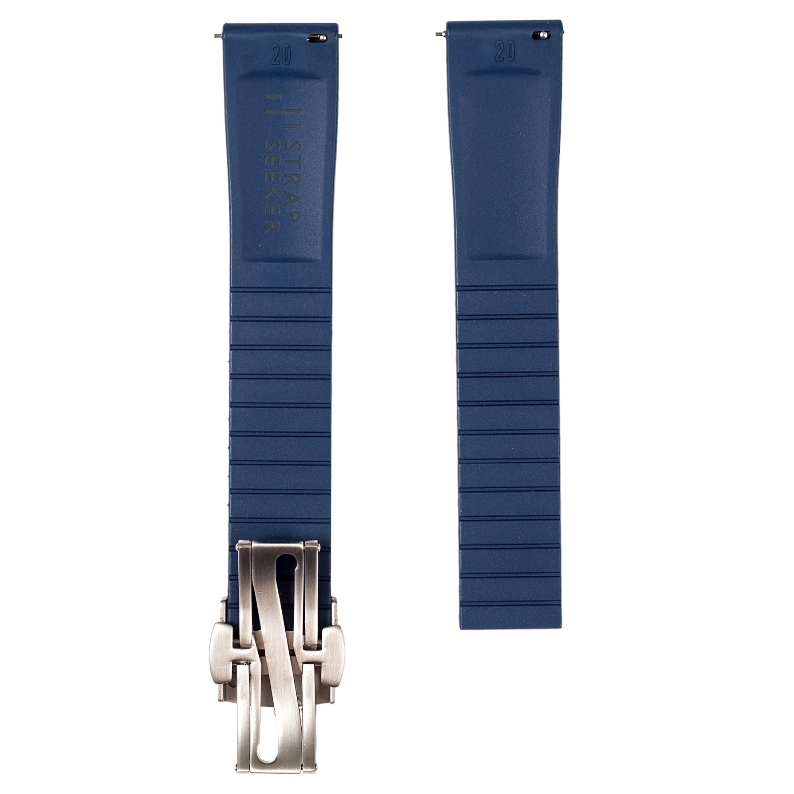 CTS Cut-to-Size FKM Rubber Watch Strap - Quick Release - Grey (2435) | Stylish & Durable
