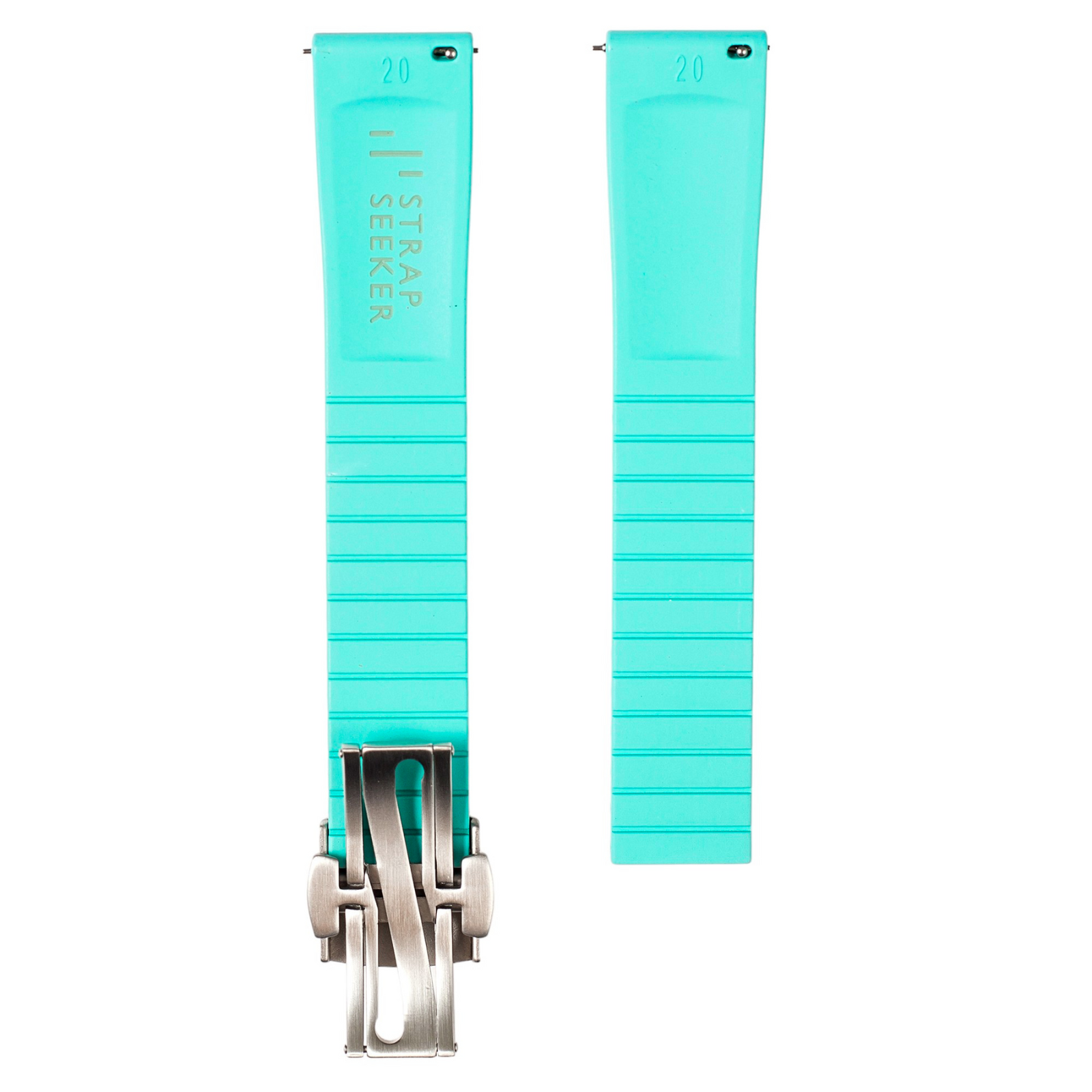 CTS Cut-to-Size FKM Rubber Watch Strap - Quick Release - Sky Blue (2435) - Elevate Your Style!