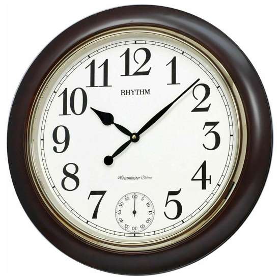Rhythm CMH755NR06 Enchanting Wooden Wall Clock - Singapore Exclusive