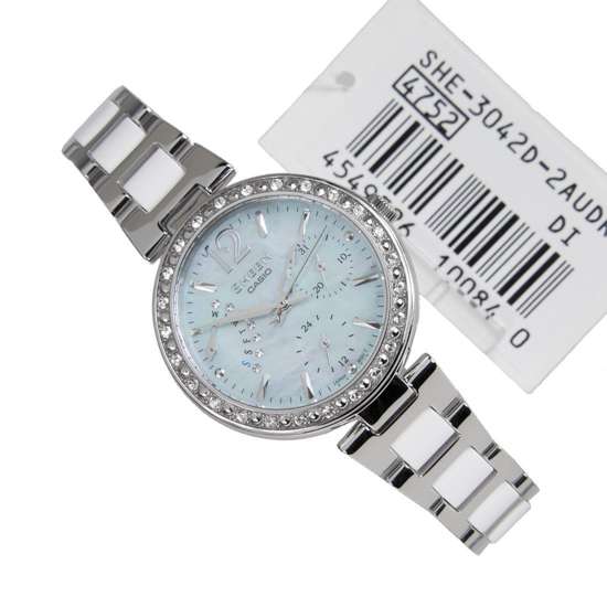 Casio Sheen Swarovski Blue Dial Watch - SHE-3042D-2 & SHE-3042D-2A