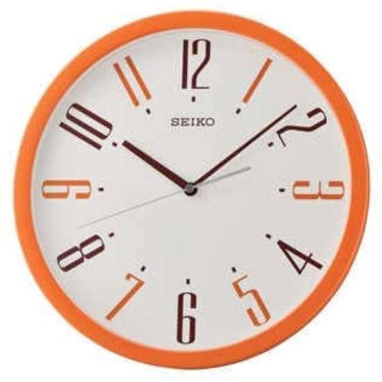 Seiko Stylish Orange Quartz Wall Clock - Exclusive to Singapore!