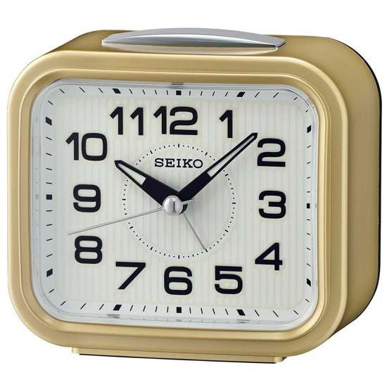 Seiko QHK050G - Stunning Metallic Gold Bell Alarm Clock
