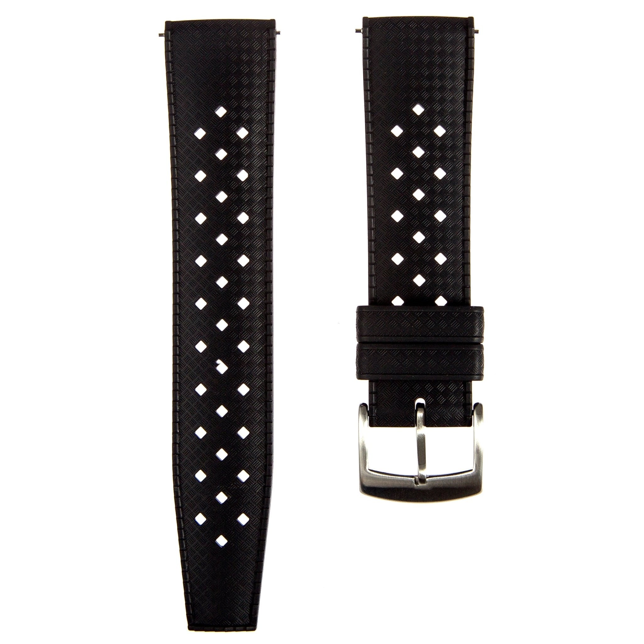 Calypso Style FKM Rubber Watch Strap - Quick-Release - Vibrant Green (2422)
