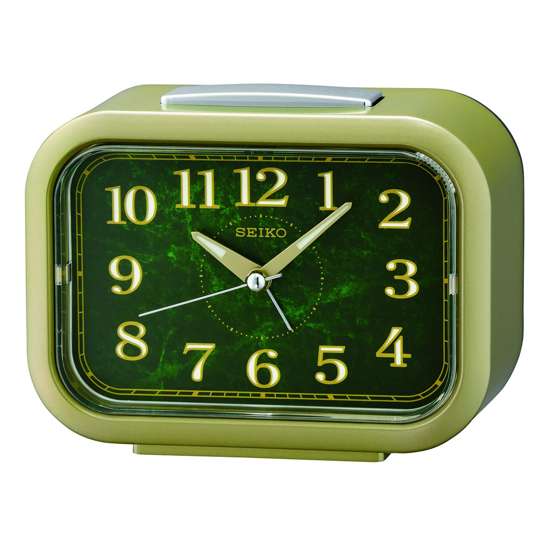Seiko QHK056G/QHK056GN Green Bell Snooze Alarm Clock - Your Ideal Wake - Up Companion