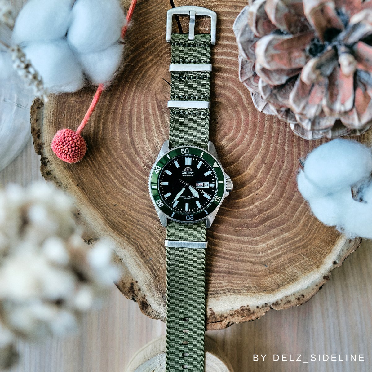 Khaki Seatbelt Ballistic Nylon Watch Band - The Ultimate Comfort and Style