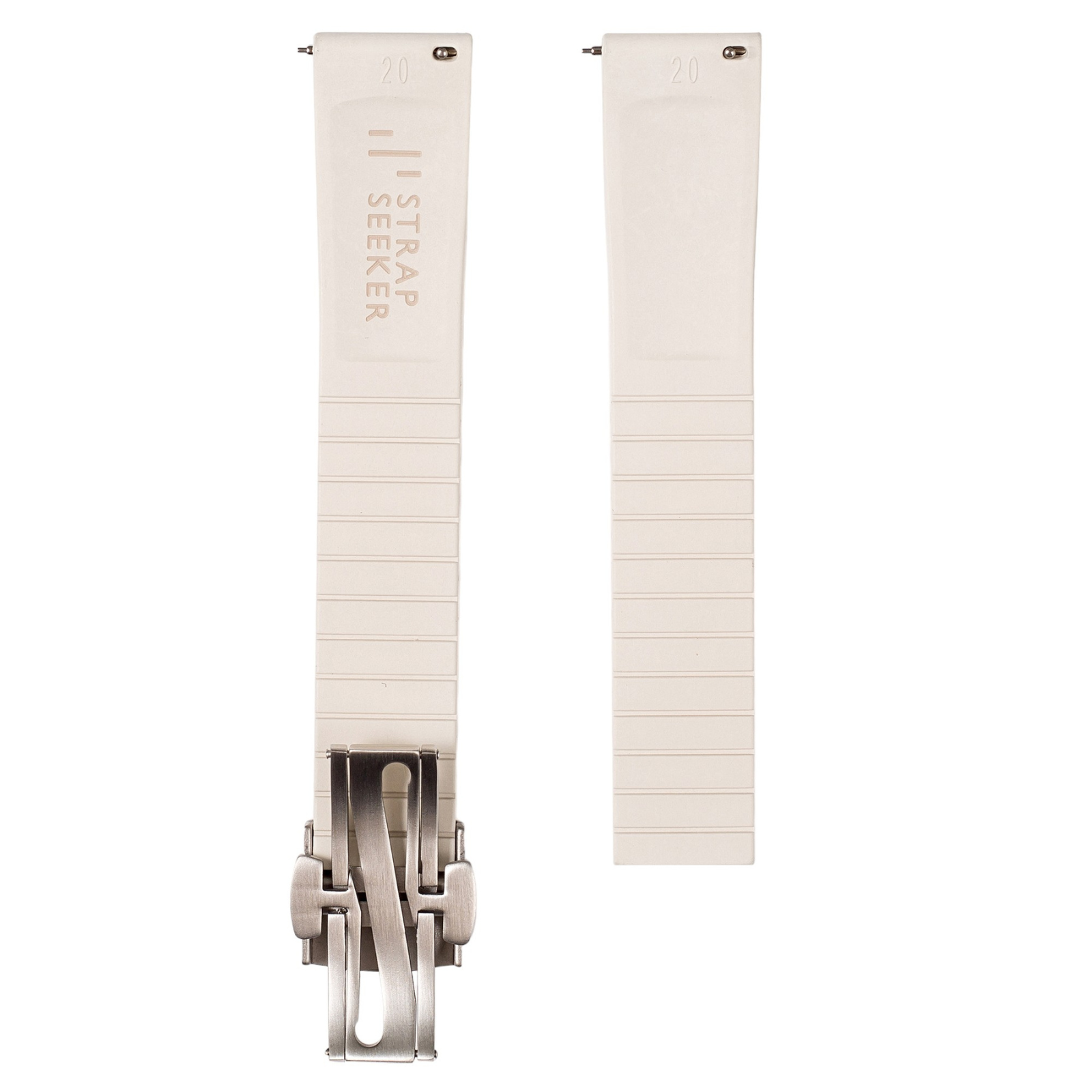 CTS Cut-to-Size FKM Rubber Watch Strap - Quick Release - Grey (2435) | Stylish & Durable