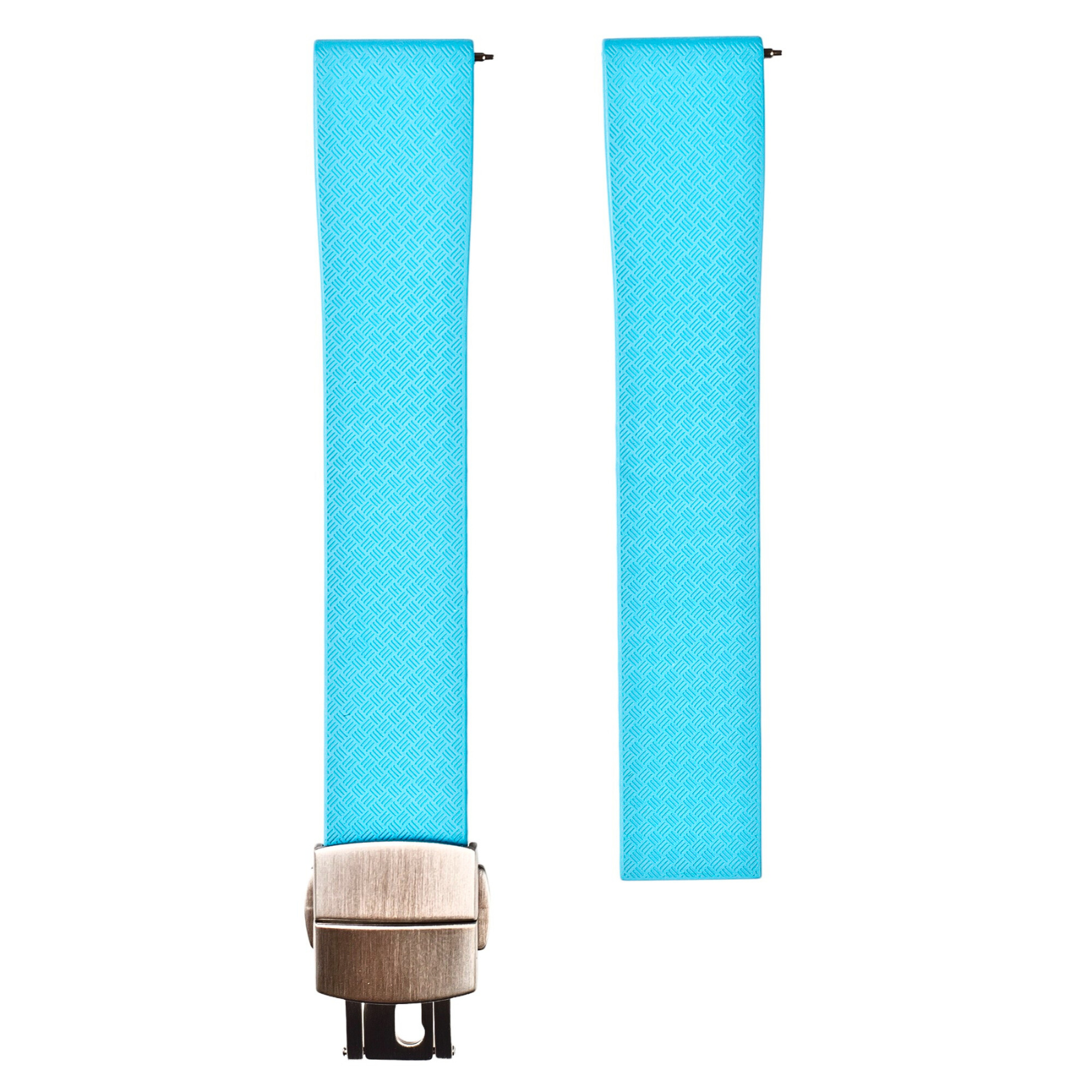 CTS Cut-to-Size FKM Rubber Watch Strap - Quick Release - Sky Blue (2435) - Elevate Your Style!