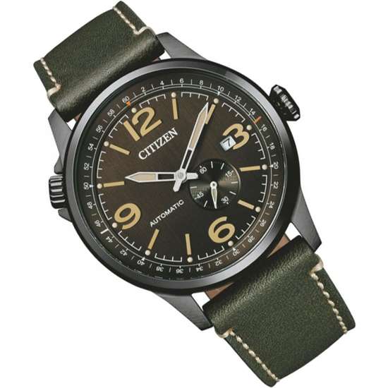 Citizen Automatic NJ0147-18X Men's Leather Pilot Watch - A Timeless Classic!