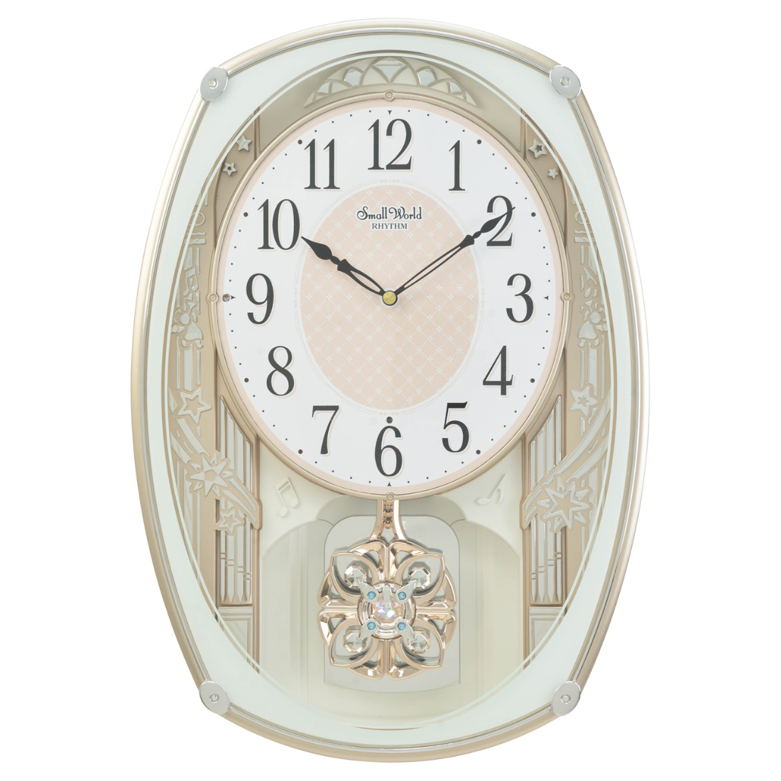 Rhythm Pendulum Rosa: 36 Melodies Wall Clock (Singapore Exclusive)
