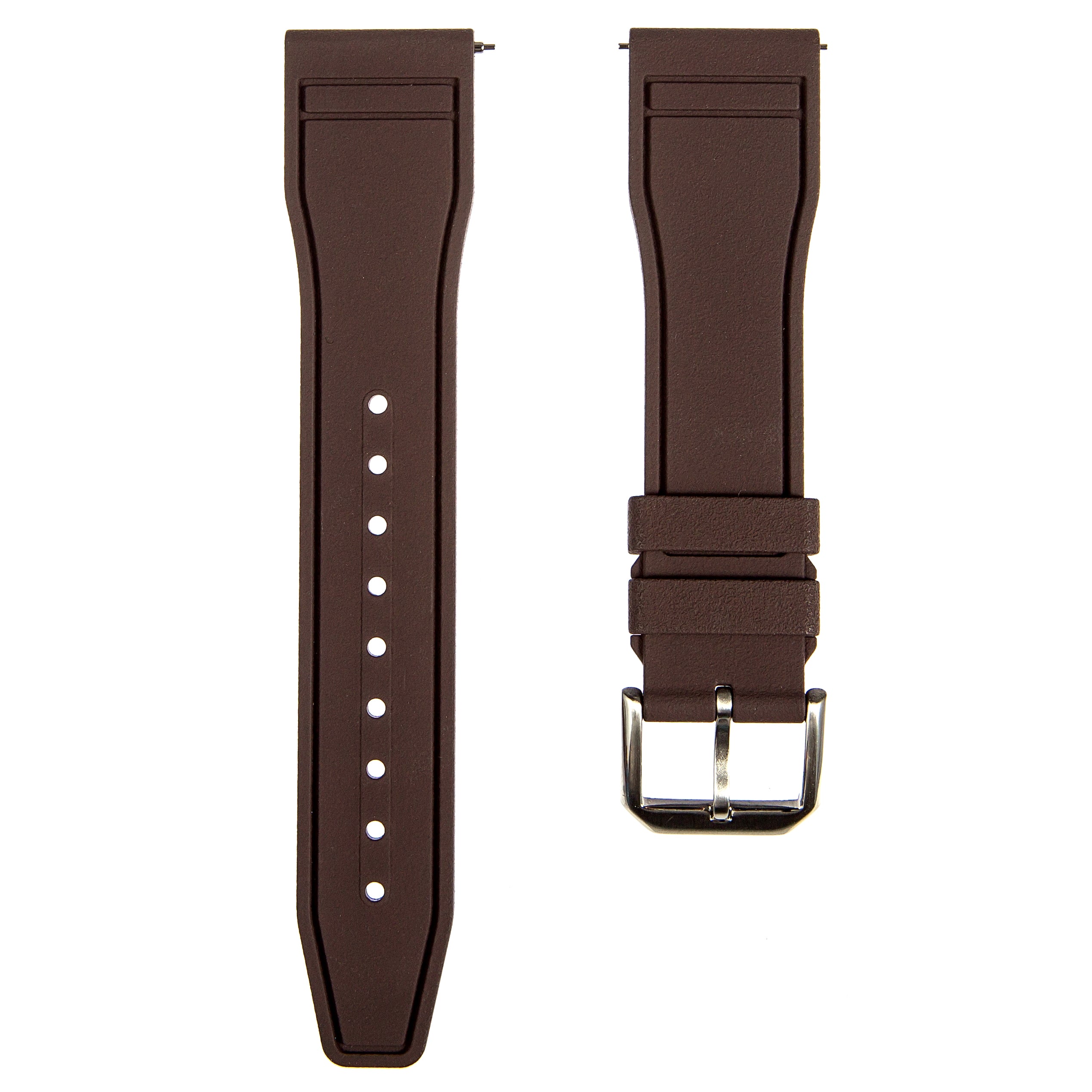 Skyward Premium FKM Rubber Watch Strap - Quick Release - Perfect Fit for IWC Big Pilot & More - Orange (2411)