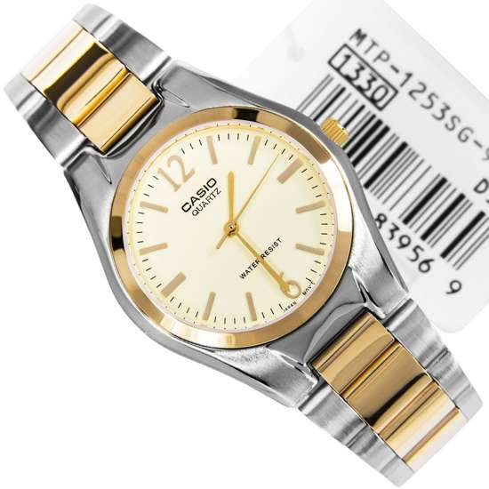 Casio Stylish Two-Tone Analog Men's Watch MTP-1253SG-9A