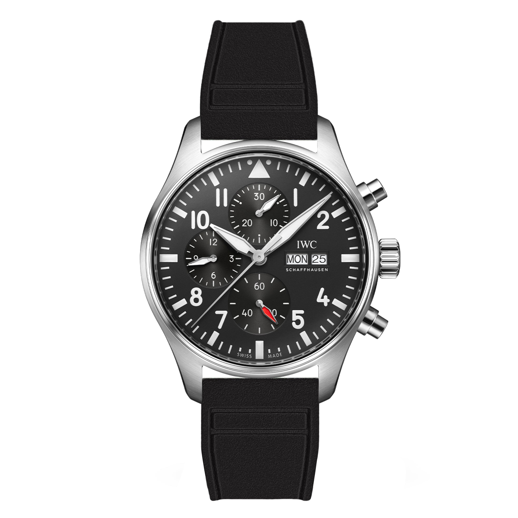 Skyward Premium FKM Rubber Watch Strap - Quick Release - Perfect Fit for IWC Big Pilot & More - Orange (2411)