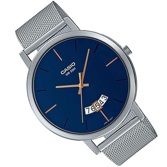 Casio Quartz Men's Mesh Watch - MTP-B100M-2EV: A Stylish Timepiece for Gents