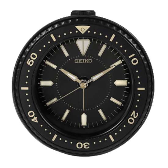 Seiko Black Beside Bed Alarm Table Clock - QHE184A