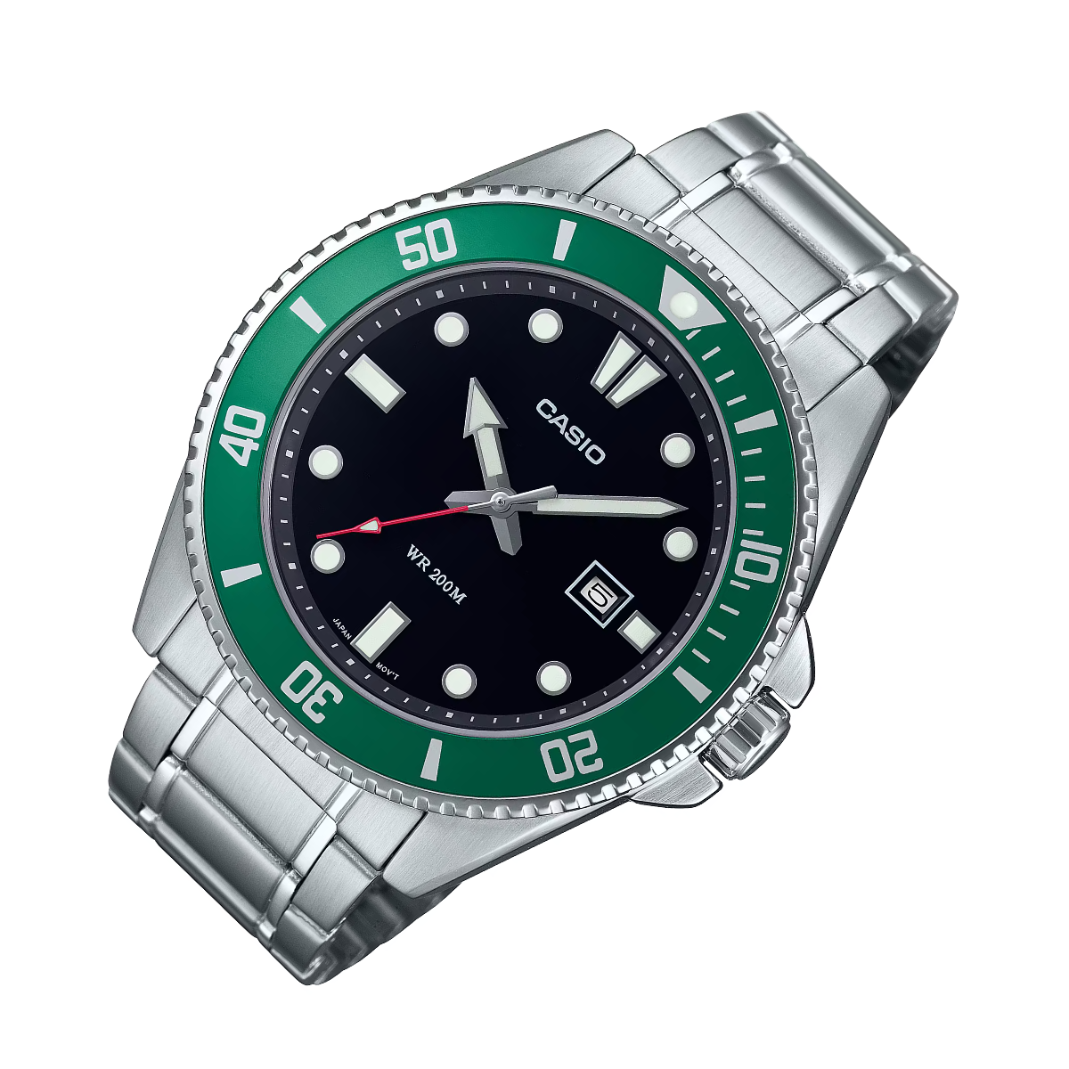 Casio MDV-107D-3A: Stylish Green Dial Quartz Sport Watch