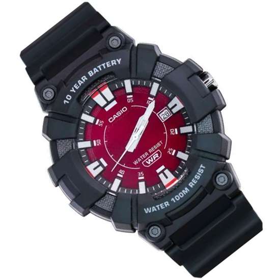Casio Youth Red Dial Analog MW-610H-4A Sporty Watch - A Must-Have for Active Teens!