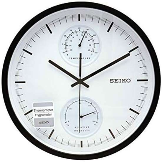 Seiko QXA525K All-in-One Thermometer Hygrometer Wall Clock - Singapore Exclusive!