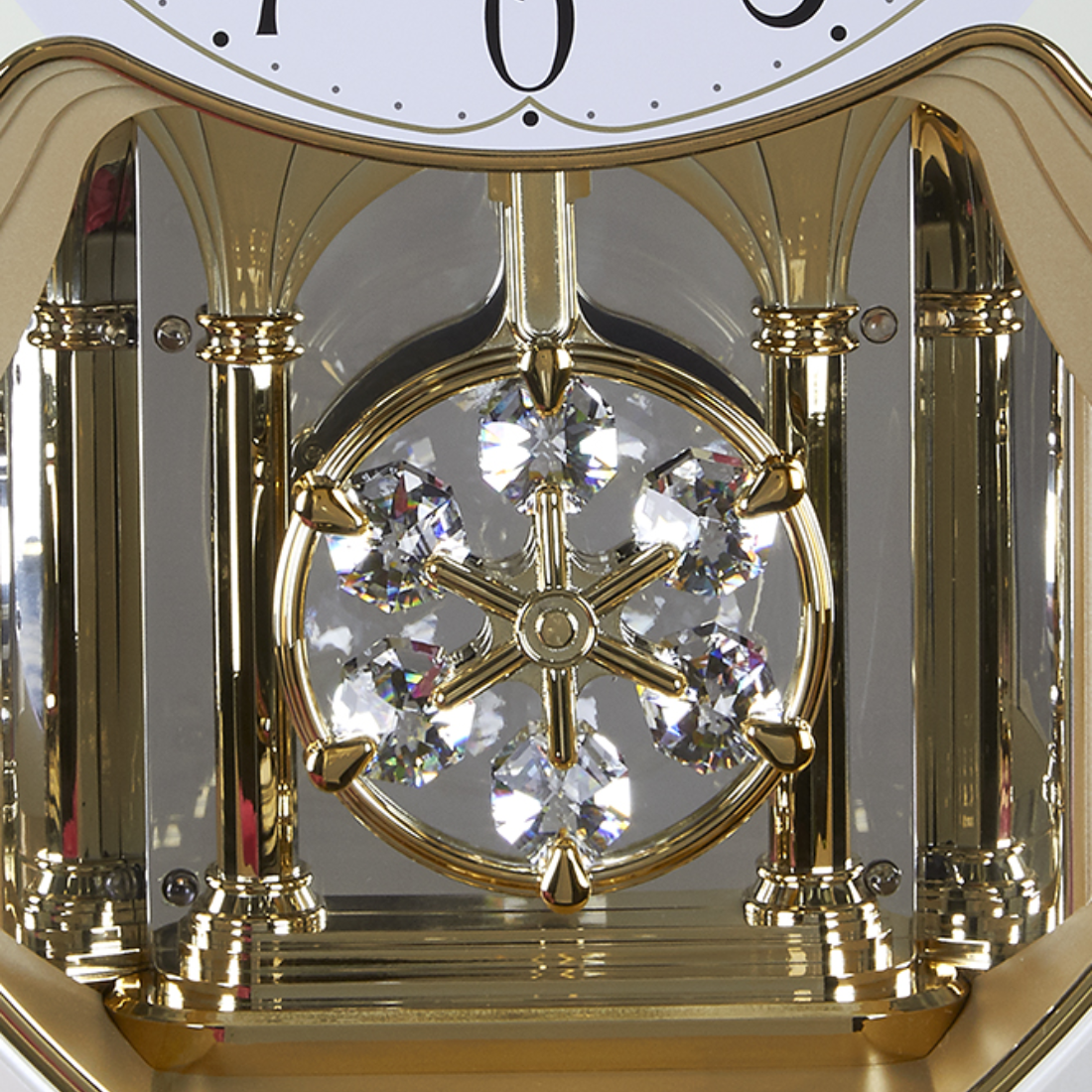 Rhythm Champagne Snowflake Rose Gold Wall Clock - Exclusive to Singapore!