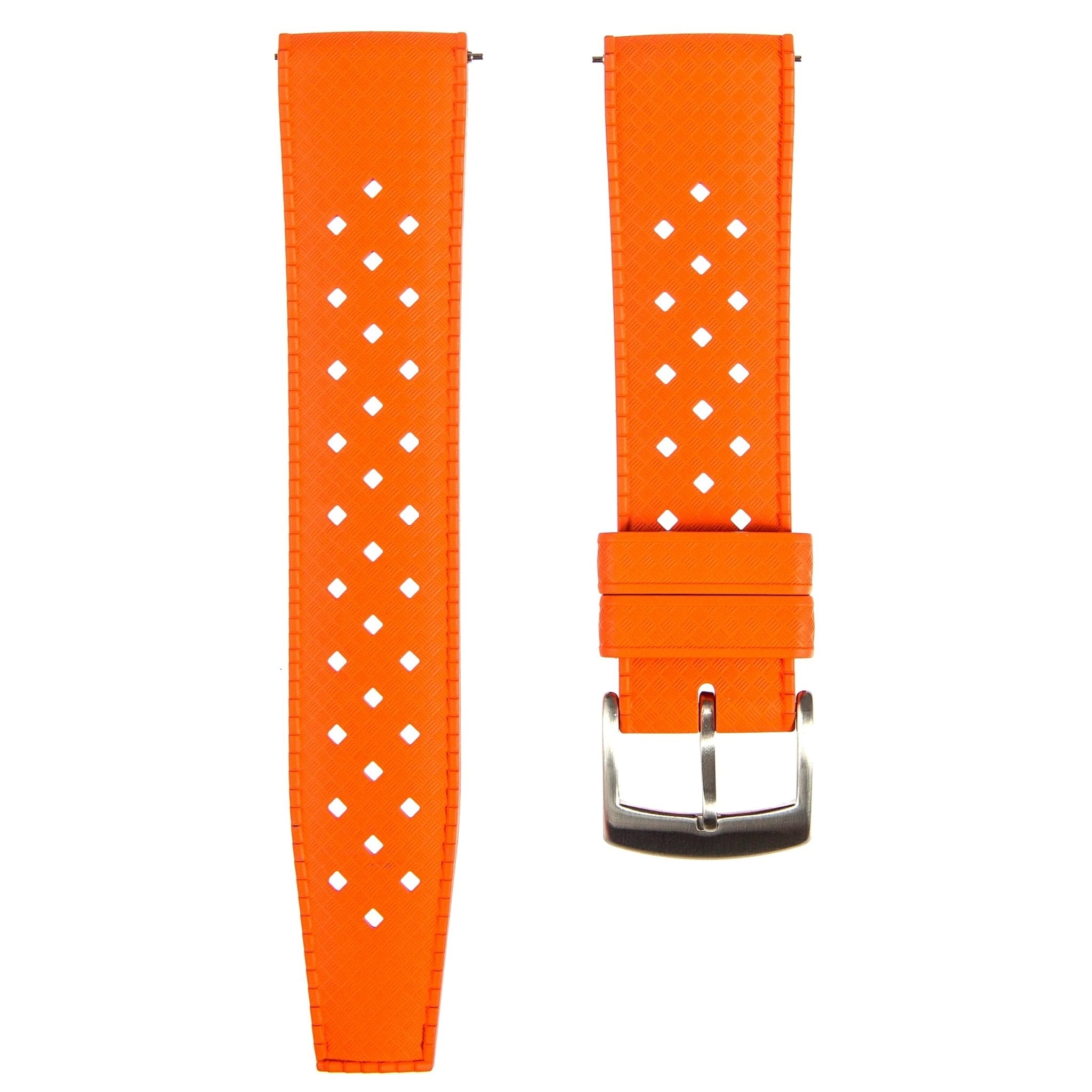 Calypso Style FKM Rubber Watch Strap - Quick-Release - Vibrant Green (2422)