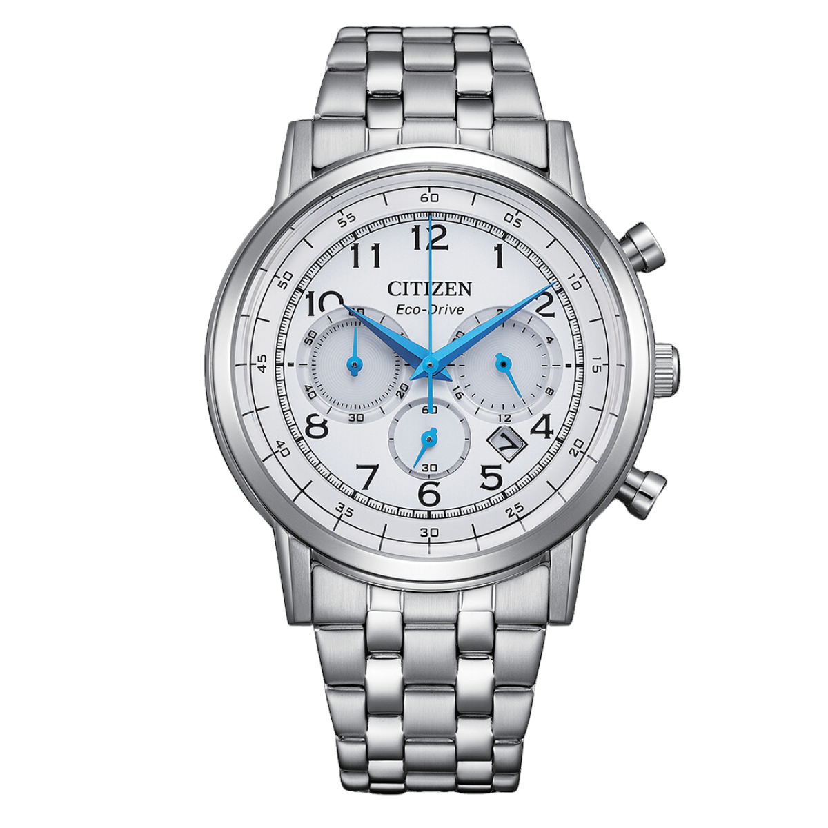 Citizen Classic Chronograph CA4630-53A: Eco-Drive White Dial Casual Watch - A Timeless Essential