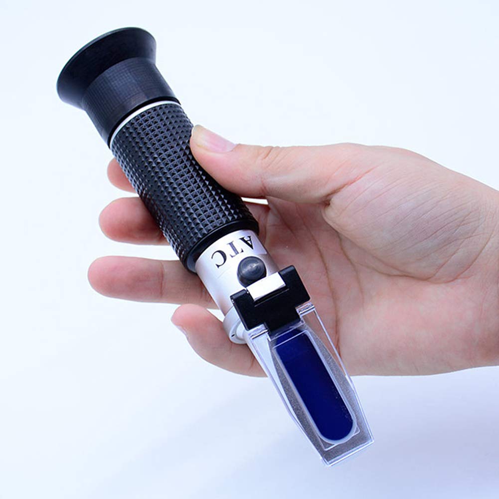 Amazing Dual Scale Brix Refractometer with ATC & LED Light - Your Ultimate Liquid Measuring Tool!