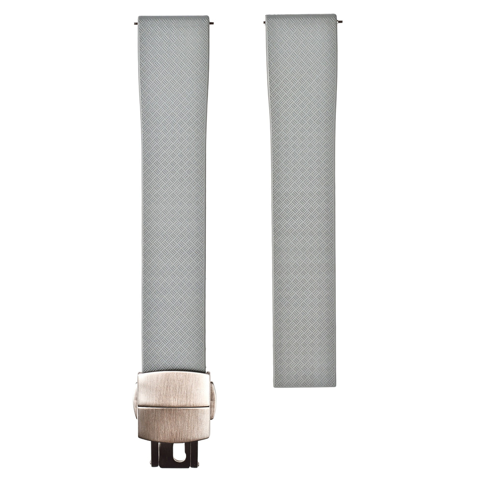 CTS Cut-to-Size FKM Rubber Watch Strap - Quick Release - Grey (2435) | Stylish & Durable