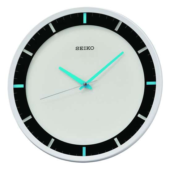Seiko QXA769W/QXA769WN Stunning Matte White Wall Clock