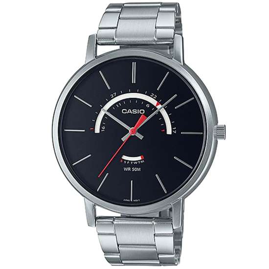 Casio Quartz MTP-B105D-1AV: Stylish Male Stainless Watch