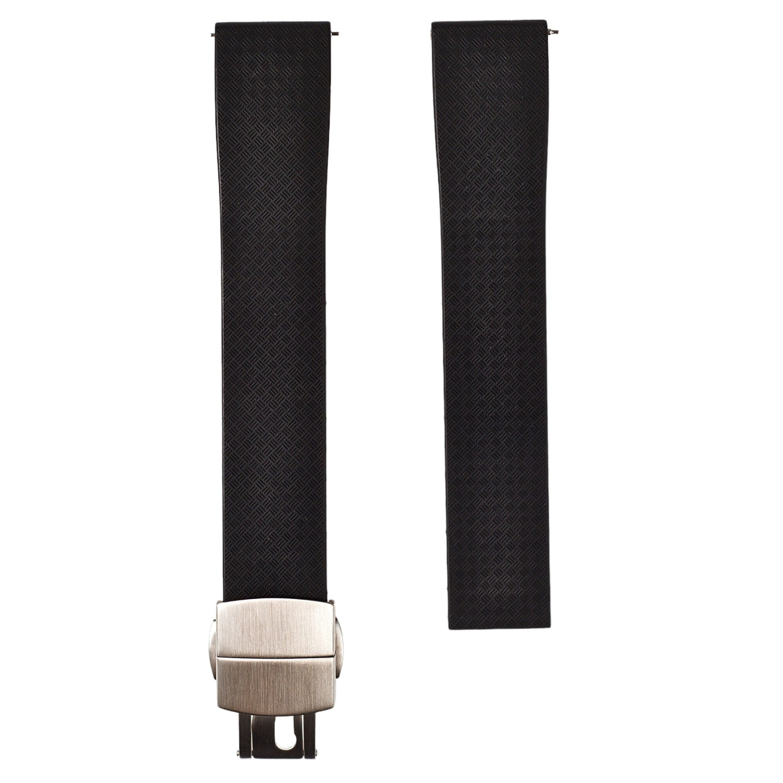 CTS Cut-to-Size FKM Rubber Watch Strap - Quick Release - Grey (2435) | Stylish & Durable