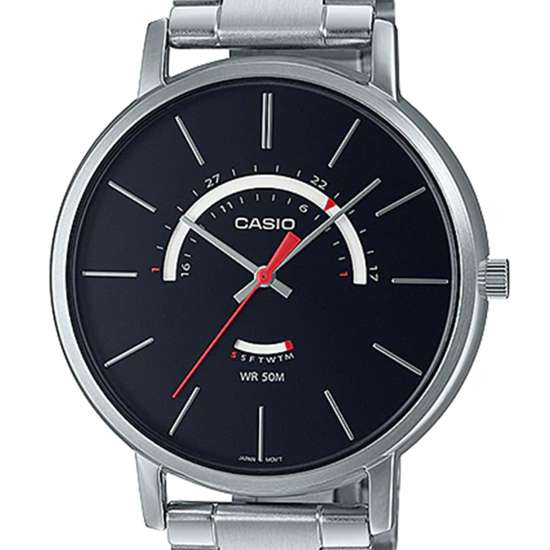 Casio Quartz MTP-B105D-1AV: Stylish Male Stainless Watch