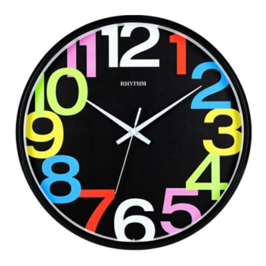 Rhythm CMG589BR76 Vibrant Analog Wall Clock - A Colorful Timepiece