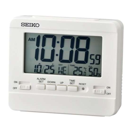Seiko QHL086W/QHL086WN Digital White Dual Time Table Clock - Your Ideal Timekeeping Companion